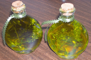 Filled Flavored Oil Bottles by Strata Chalup